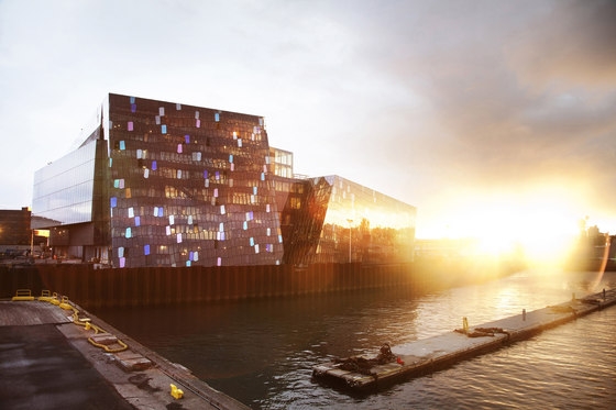 Henning Larsen Architects' new Harpa Concert & Conference Centre was conceived of as part of Reykjavik's harbour-development project; photo © Osbjørn Jacobsen
