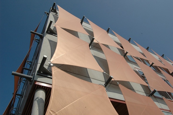 Hyparform vertical sails by Planex