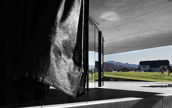 Exterior curtain at House 47°40’48”n/13°8’12”e: the architects Maria Flöckner and Hermann Schnöll used industrial netting; Photo © Stefan Zenzmaier, zenz@sbg.at