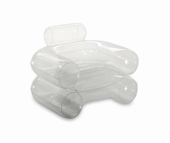 Blow 270, Zanotta, Designer Jonathan de Pas, Donato D Urbino, Paolo Lomazzi, 1967  Clear, calendered PVC, high-frequency electronically welded