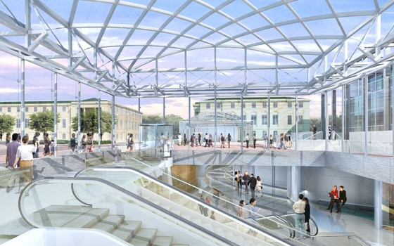 In architectural terms there is a strong relationship between The Museum of Law Enforcement and Law Enforcement Memorial which sits in the square. Both are designed by Davis Buckley architects