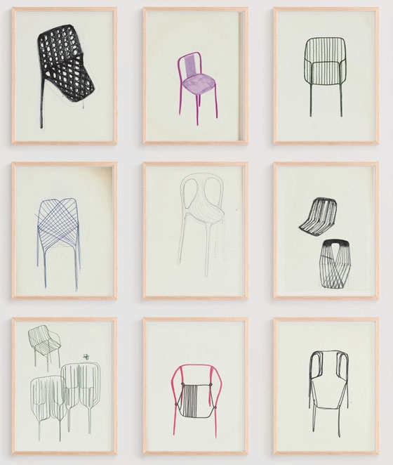 Chair sketches © Studio Bouroullec