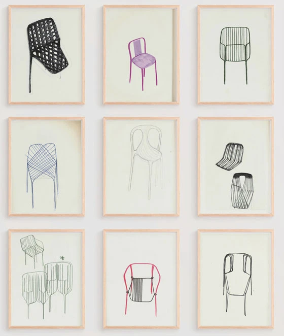 Chair sketches © Studio Bouroullec