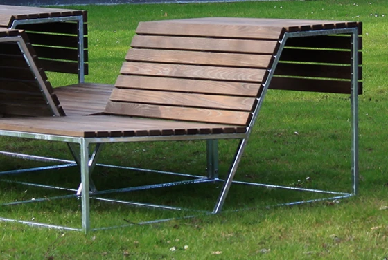 Landscape benches designed by Frederic Dedelley for Burri in Natwood, ETH Campus Science City