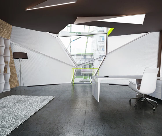 Parasite Office za bor architects 2011 3D and Photographs: Peter Zaytsev