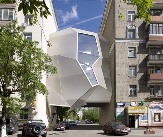 Parasite Office za bor architects 2011 3D and Photographs: Peter Zaytsev