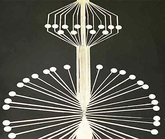 'Urushi musical interface', by Yuri Suzuki, a touch panel style instrument which uses the principle of gold inlay