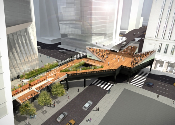 The High Line section 3 – 10th Avenue spur James Corner Field Operations and Diller Scofidio + Renfro.  2012 Courtesy City of New York and Friends of the High Line
