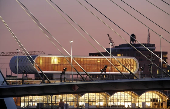 The penthouse perches on top of a renovated shipbuilders workshop, originally designed in 1953 Benthem Crouwel Architekten 2008 Photograph: Jannes Linders