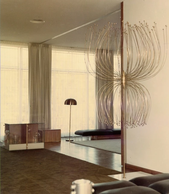 Czechoslovak Embassy in Washington, interiors by Jan Šrámek, Zbyněk Hřivnáč, chandeliers by René Roubíček, sculptures by Eva Kmentová, 1969; image courtesy of Zbyněk Hřivnáč archive