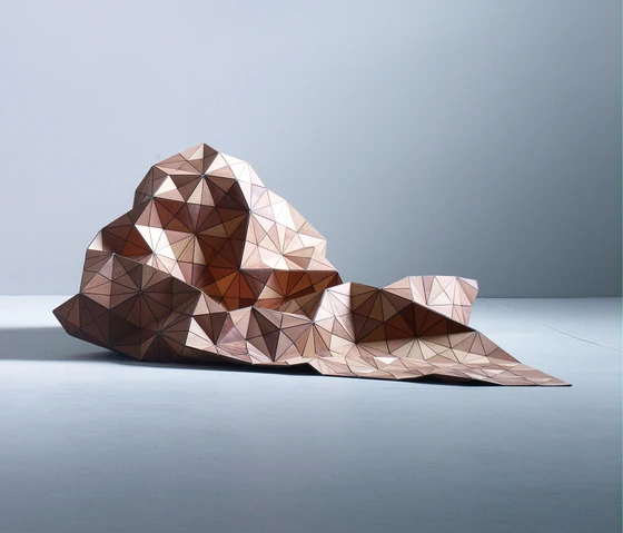 From [D3] prototype to manufactured product: 'Lingor' lights by Mark Braun (top; produced by Authentics); 'Make/Shift' shelving by Peter Marigold (middle; produced by Movisi); 'Wooden Carpet' by Elisa Strozyk (above; produced by böwer)