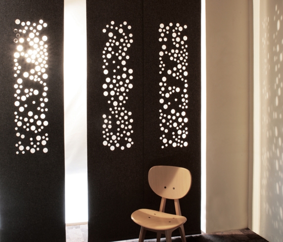 The hole story: Laser-cutting in Lily Latifi's 'Bubbles' family of textile products creates dramatic light effects