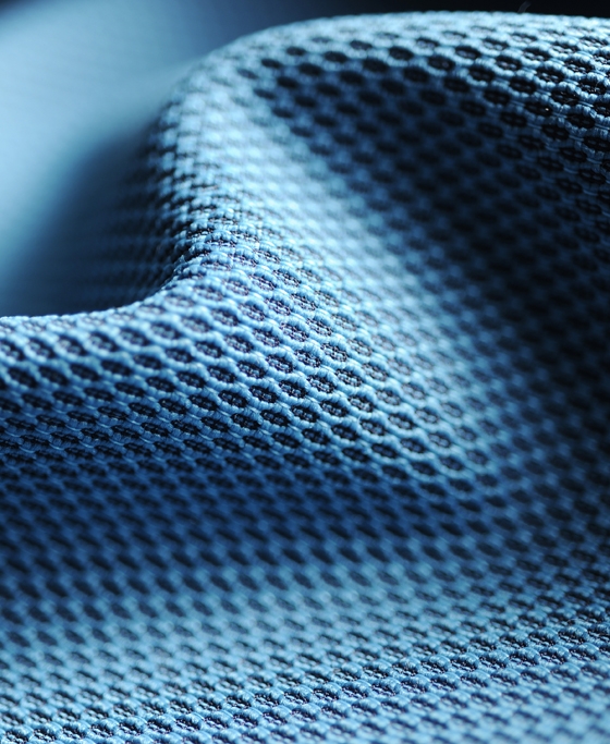 Dry run: Climatex’s ‘Dualcycle Net’ collection of fabrics features a special weave structure, which absorbs moisture and then allows it evaporate easily