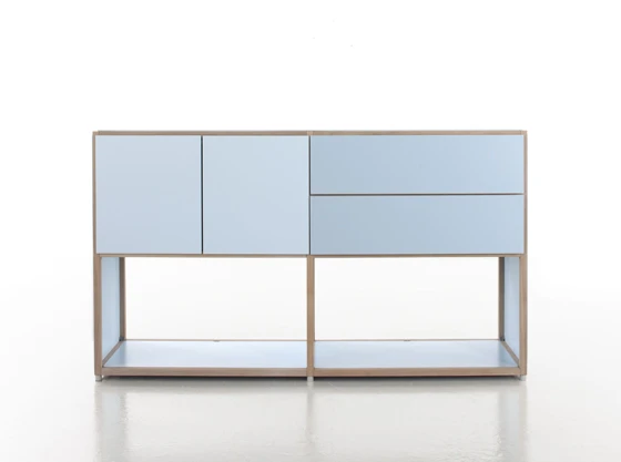 German designer Werner Aisslinger’s new modular furniture programme for <b>Flötotto</b>, called ‘ADD’, features a patent-pending plastic joint system, whose fasteners allow the easy addition or removal of front, side and back panels