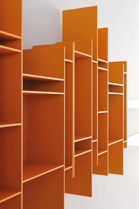 The vibrant new colour options available for <b>MDF Italia</b>’s successful ‘Randomito’ modular bookcase, designed by Neuland Industriedesign, turns the discreet and the utilitarian into the emphatic and the statement-like