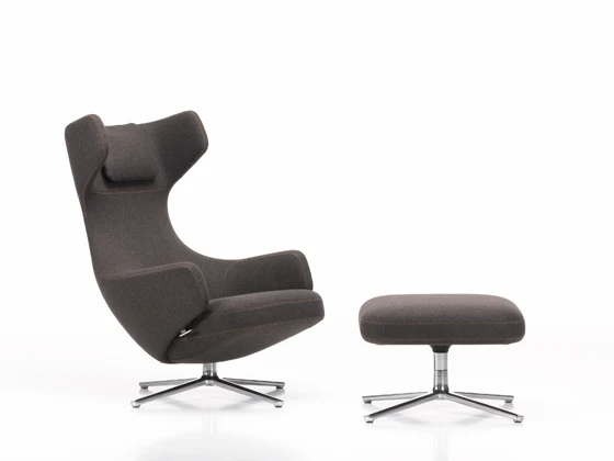 Besides promising extreme comfort visually and then delivering it, Antonio Citterio’s ‘Grand Repos’ armchair for Vitra innovates technically, with a concealed synchronised mechanism that holds the chair in position across its full range of motion
