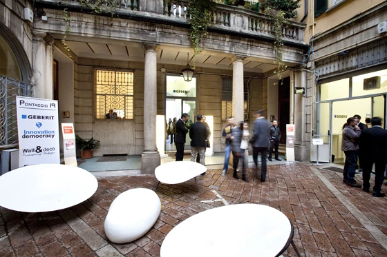 Sanitary design manufacturer Geberit has chosen to return to Brera this year, showing at the Museo Minguzzi; photo Patrick Tomei Neri for Brera Design District 2012