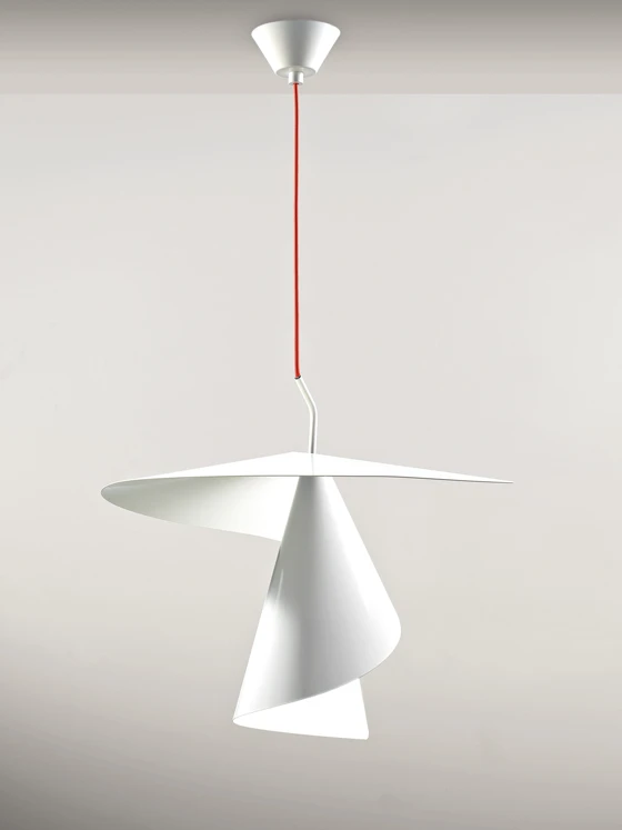 Giovanni Barbato’s aluminium ‘Spiry’ lamp for <b>Axo Light</b> melds form and function: its spiral shape operates as a light diffuser, creating a more indirect kind of illumination