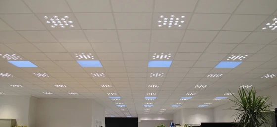 A retro dot-matrix aesthetic meets the latest technology with <b>B.Lux</b>’s new ‘Calc’ modular ceiling lighting system, whose LED elements produce a uniform, glare-free illumination for offices and other work spaces