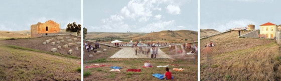 'Costruire l’ombra', PicNic al Tempio #1 (2005); photo Peppe Maisto