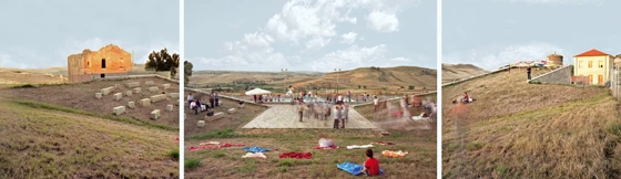 'Costruire l’ombra', PicNic al Tempio #1 (2005); photo Peppe Maisto