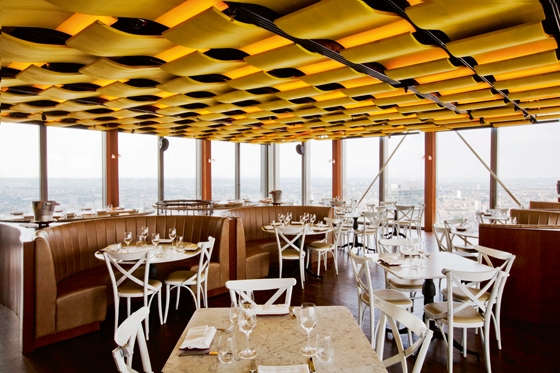 Duck & Waffle Restaurant. Interior by Shimon Bokovza (Samba Brands Management) and Cetra Ruddy. Location: Heron Tower (by Kohn Pedersen Fox Associates), London