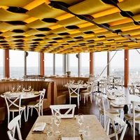 Duck & Waffle Restaurant. Interior by Shimon Bokovza (Samba Brands Management) and Cetra Ruddy. Location: Heron Tower (by Kohn Pedersen Fox Associates), London