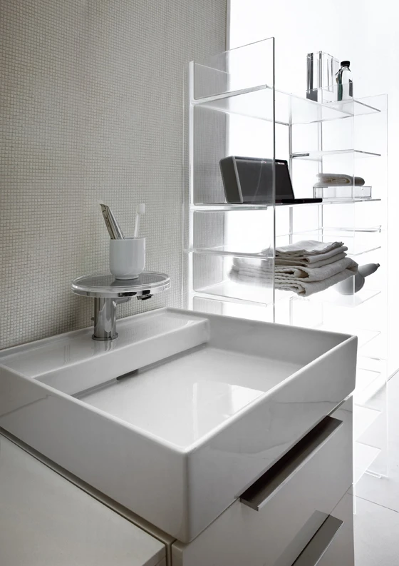 The result of a collaboration with respected Italian design brand Kartell, the new Kartell by LAUFEN collection of products features formally reduced, visually strong, washbasins, made from SaphirKeramik