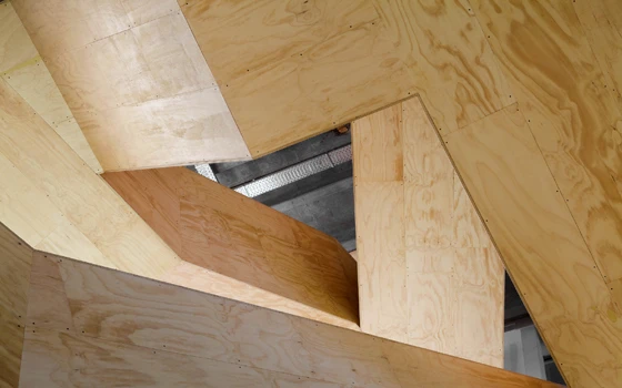 Studioninedots conceived this staircase at mixed-use building De Burgemeester in the Netherlands as a ‘vertical lobby’ that brings people together; photos Peter Cuypers