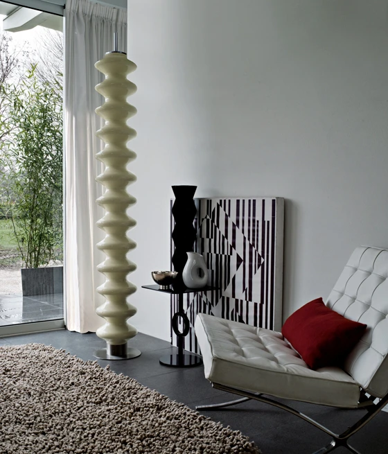 The radiator has arrived as a freestanding, interior-architectural statement: shown here, Tubes' 'Milano' model, designed by Antonia Astori and Nicola De Ponti
