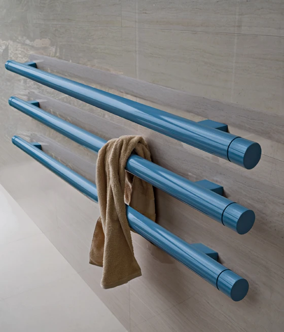Ludovica+Roberto Palomba's 't.b.t' radiator for Tubes marries formal reduction with technical innovation: a special internal circuit means the hot water circulates evenly through the individual pipes