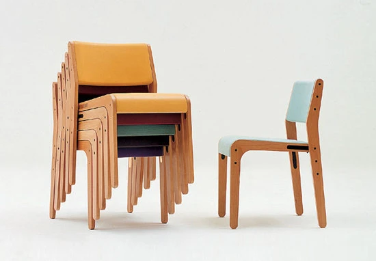 Tobia Scarpa's stackable 'Boomerang' chair for Meritalia
