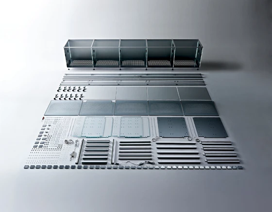 Easy disassembly of Valcucine's glass and reycled aluminium 'Invitrum' base units aids the company in its guarantee to customers to collect and recycle or reuse many of its product at the end of their life-span