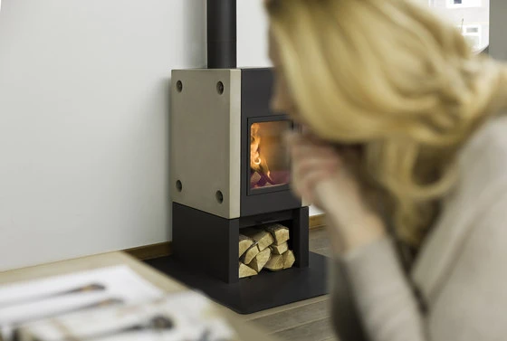 Harrie Leenders' state-of-the-art 'Boxer Plus' wood-burning stove. 'We put everything we know about combustion into it,' says the company