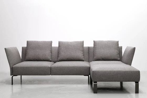An exaggerated seam – a detail also seen in Guillaumier’s Mustique sofa from the debut collection – draws attention to the upholstery’s tailored craftsmanship