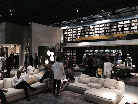 Luxe living writ large at Lema's imposing stand space at the Salone del Mobile