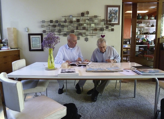 VS CEO Thomas Müller (left) in California with Richard Neutra's son and fellow architect Dion Neutra