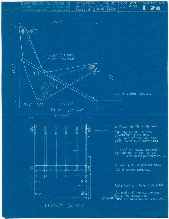 The process of reissuing Neutra's classic designs involved extensive research of drawings and other material held at UCLA's Neutra archive