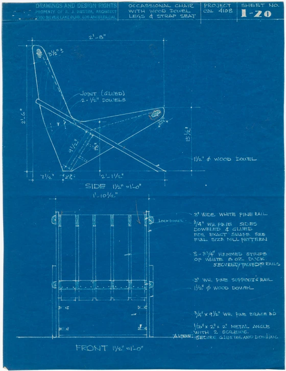 The process of reissuing Neutra's classic designs involved extensive research of drawings and other material held at UCLA's Neutra archive