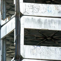 The ill-fated experimental building system of Jean Prouvé, Claude Prouvé and Georges Quentin's SIRH collective, prototyped in 1973, photographed here in 2012, and now demolished