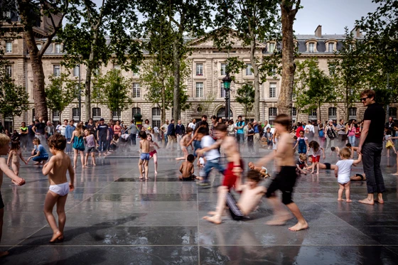 French studio TVK’s radical remodelling of Paris’s Place de la République has vastly enlarged the square and includes a popular, shallow pool that epitomises today’s trend towards understated, urban water features