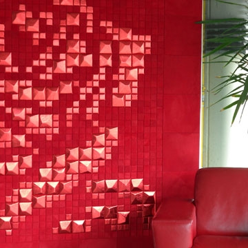 Read story Lapèlle Design leather tiles: a new pyramid, one shape, thousands solutions