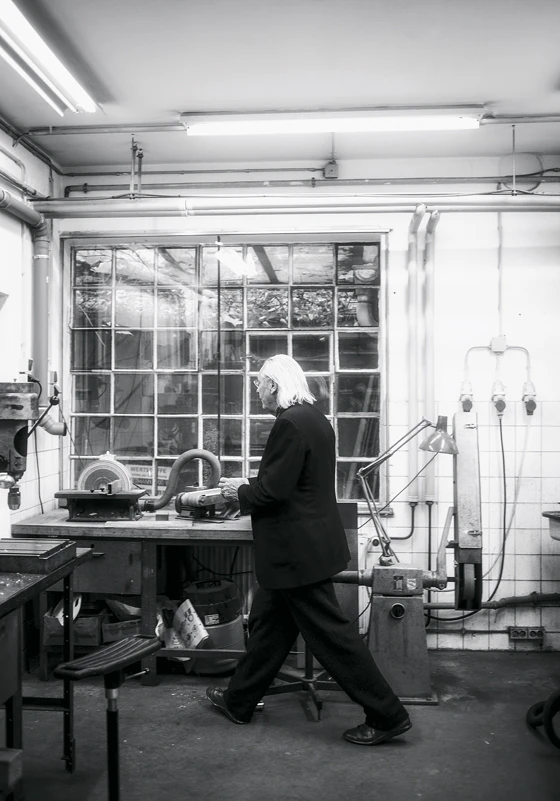 Light artist Ingo Maurer at his workshop in Schwabing