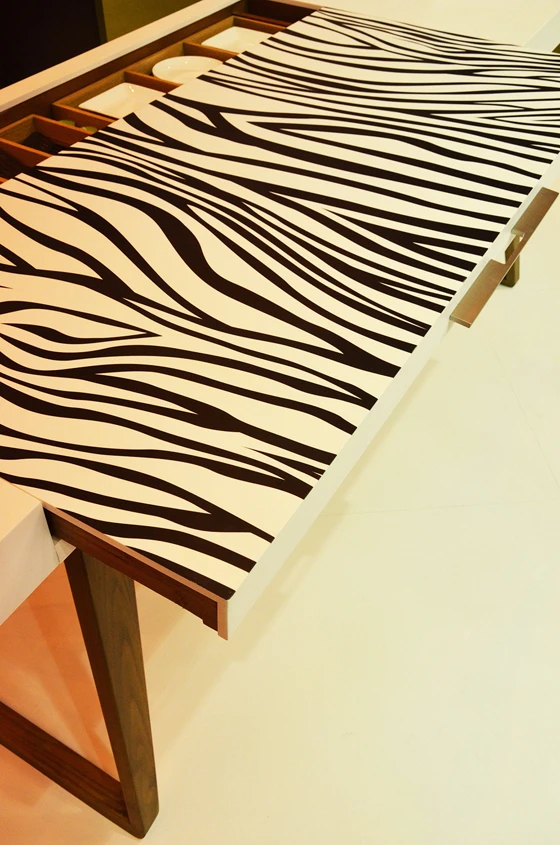 Patterns found in nature, such as the stripes of a zebra, were applied to STARON® surfaces using lithographic printing processes