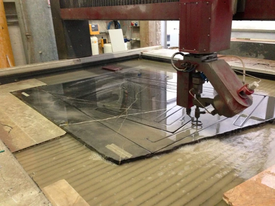 Water-jet cut