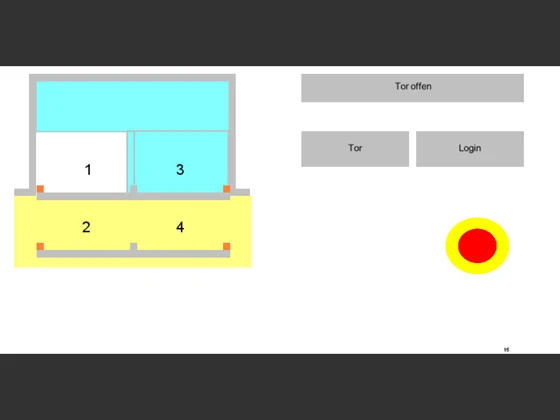 Tablet showing iParker app screen. Photo: KLAUS Multiparking