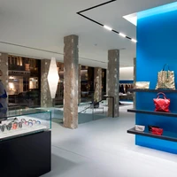 The store’s individuality is enhanced by its furniture, which was also designed by Yoshioka and is manufactured by Desalto and Moroso