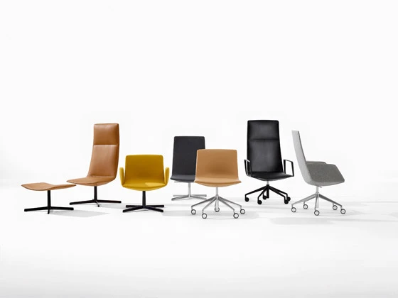 The latest addition to the 'Catifa' family, Lievore Altherr Molina's 'Catifa Sensit' features an integrated mechanism in the back of the chair, allowing it to recline seamlessly and effortlessly for second-to-none ergonomic support; photo: Marco Covi