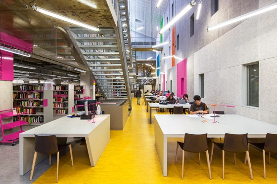Arper's best-selling 'Catifa' family of chairs has been helping people work – wherever that may be – for almost 15 years. Top: the David Rubenstein Atrium at New York's Lincoln Center; above: the Paris-Sorbonne University
