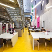 Arper's best-selling 'Catifa' family of chairs has been helping people work – wherever that may be – for almost 15 years. Top: the David Rubenstein Atrium at New York's Lincoln Center; above: the Paris-Sorbonne University
